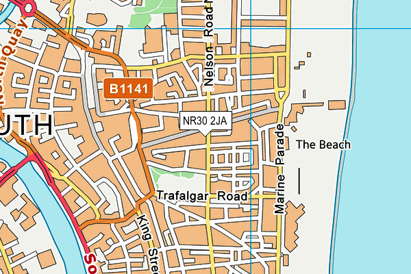 NR30 2JA map - OS VectorMap District (Ordnance Survey)