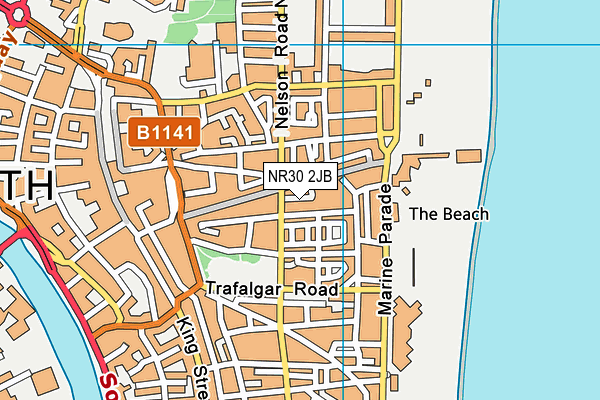 NR30 2JB map - OS VectorMap District (Ordnance Survey)