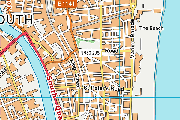 NR30 2JS map - OS VectorMap District (Ordnance Survey)