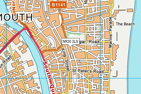 NR30 2LS map - OS VectorMap District (Ordnance Survey)