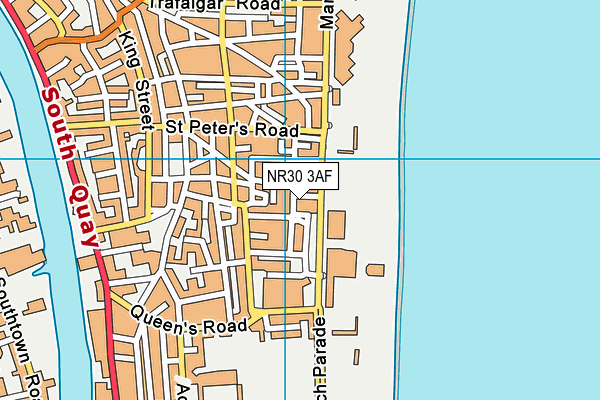 NR30 3AF map - OS VectorMap District (Ordnance Survey)