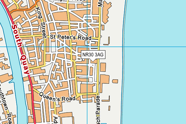NR30 3AG map - OS VectorMap District (Ordnance Survey)