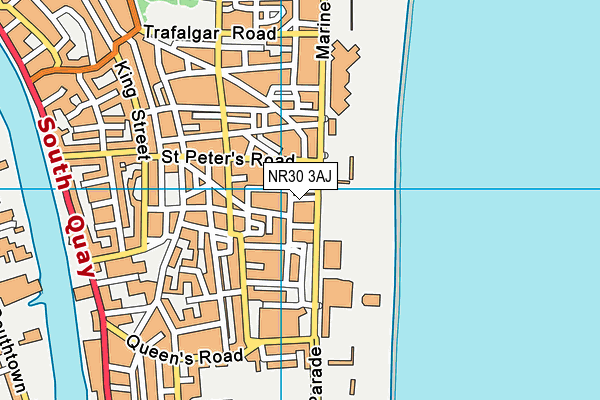 NR30 3AJ map - OS VectorMap District (Ordnance Survey)