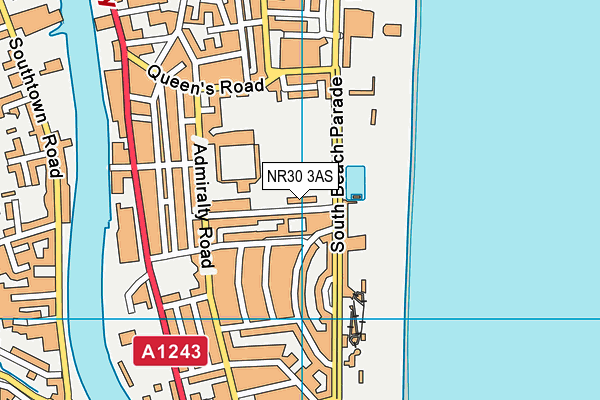 NR30 3AS map - OS VectorMap District (Ordnance Survey)