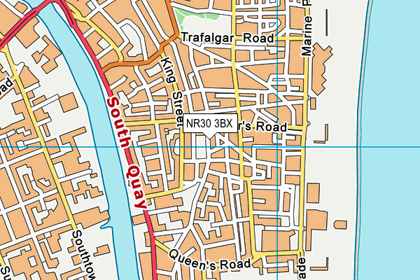 NR30 3BX map - OS VectorMap District (Ordnance Survey)