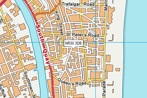 NR30 3DB map - OS VectorMap District (Ordnance Survey)