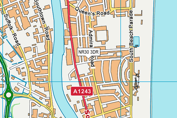 NR30 3DR map - OS VectorMap District (Ordnance Survey)