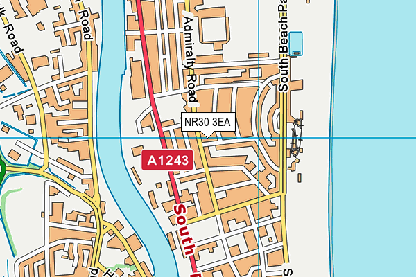 NR30 3EA map - OS VectorMap District (Ordnance Survey)