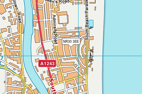 NR30 3EE map - OS VectorMap District (Ordnance Survey)