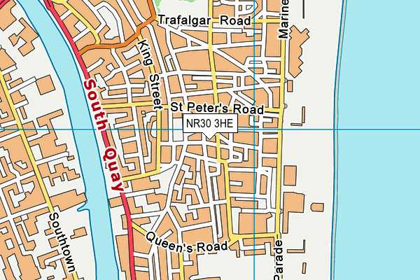 NR30 3HE map - OS VectorMap District (Ordnance Survey)