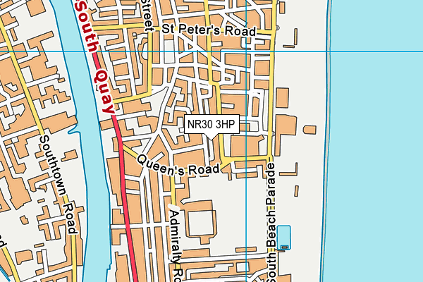 NR30 3HP map - OS VectorMap District (Ordnance Survey)