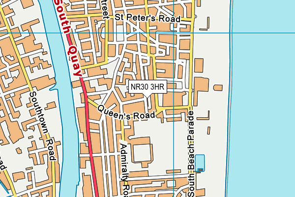 NR30 3HR map - OS VectorMap District (Ordnance Survey)