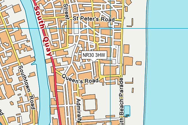 NR30 3HW map - OS VectorMap District (Ordnance Survey)