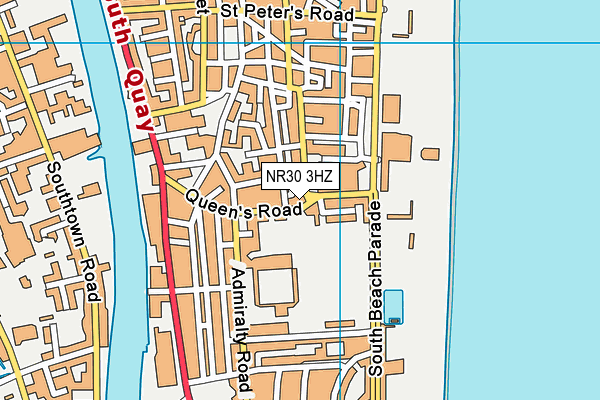 NR30 3HZ map - OS VectorMap District (Ordnance Survey)