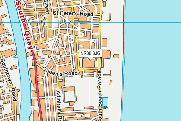NR30 3JG map - OS VectorMap District (Ordnance Survey)