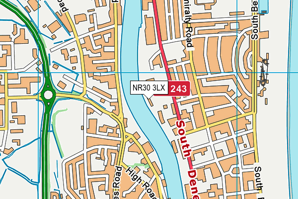 NR30 3LX map - OS VectorMap District (Ordnance Survey)