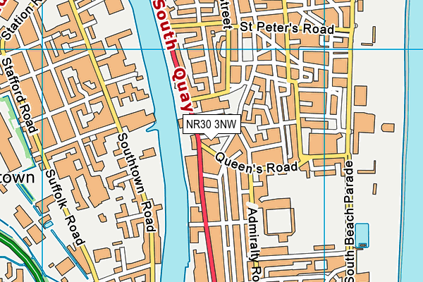 NR30 3NW map - OS VectorMap District (Ordnance Survey)