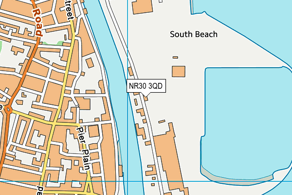 NR30 3QD map - OS VectorMap District (Ordnance Survey)