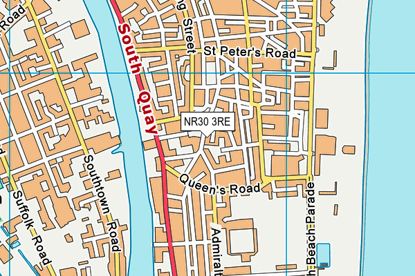 NR30 3RE map - OS VectorMap District (Ordnance Survey)