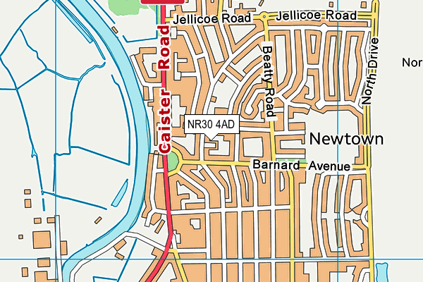 NR30 4AD map - OS VectorMap District (Ordnance Survey)