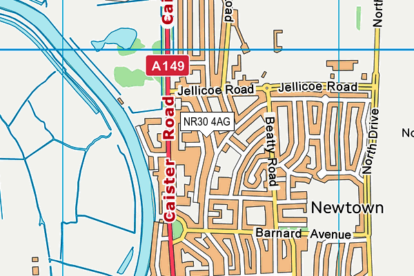 NR30 4AG map - OS VectorMap District (Ordnance Survey)