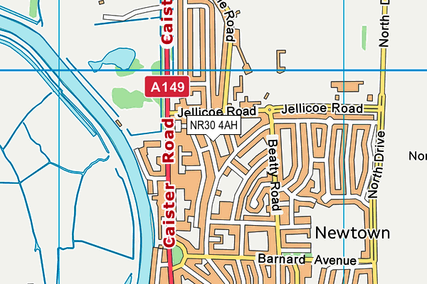 NR30 4AH map - OS VectorMap District (Ordnance Survey)