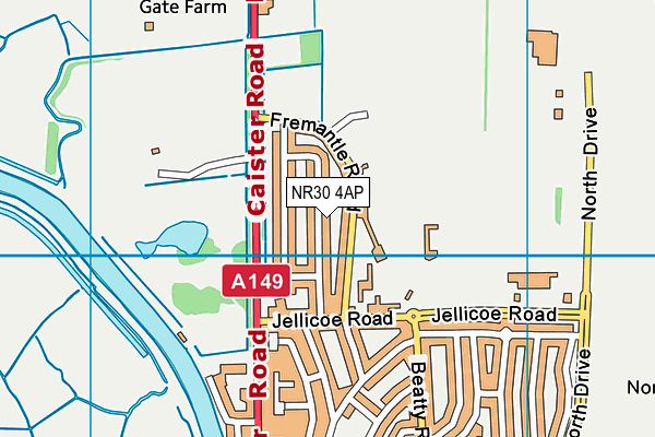 NR30 4AP map - OS VectorMap District (Ordnance Survey)