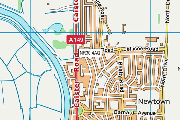 NR30 4AQ map - OS VectorMap District (Ordnance Survey)