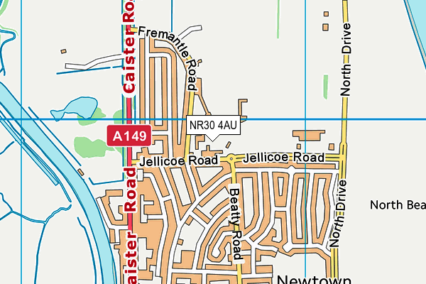 NR30 4AU map - OS VectorMap District (Ordnance Survey)