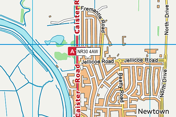 NR30 4AW map - OS VectorMap District (Ordnance Survey)