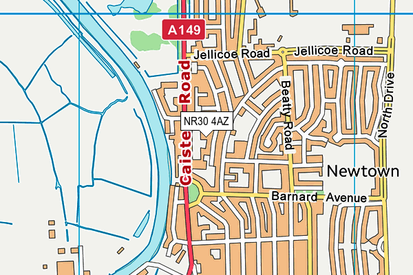 NR30 4AZ map - OS VectorMap District (Ordnance Survey)