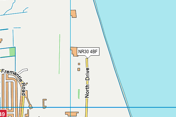 NR30 4BF map - OS VectorMap District (Ordnance Survey)