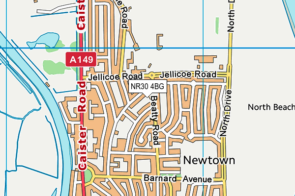 NR30 4BG map - OS VectorMap District (Ordnance Survey)