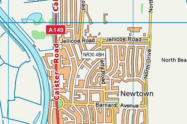 NR30 4BH map - OS VectorMap District (Ordnance Survey)