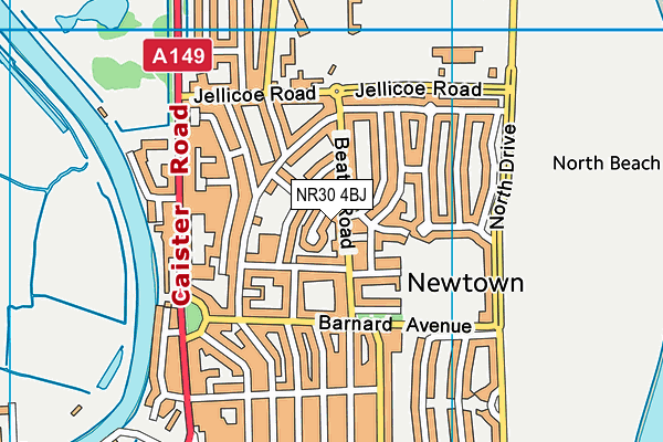 NR30 4BJ map - OS VectorMap District (Ordnance Survey)