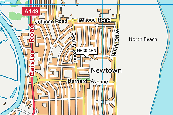NR30 4BN map - OS VectorMap District (Ordnance Survey)