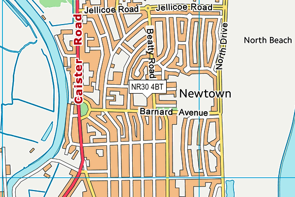 NR30 4BT map - OS VectorMap District (Ordnance Survey)