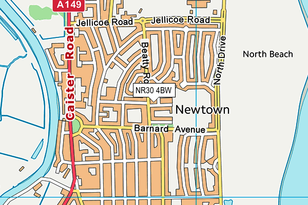 NR30 4BW map - OS VectorMap District (Ordnance Survey)