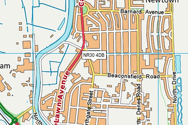 NR30 4DB map - OS VectorMap District (Ordnance Survey)