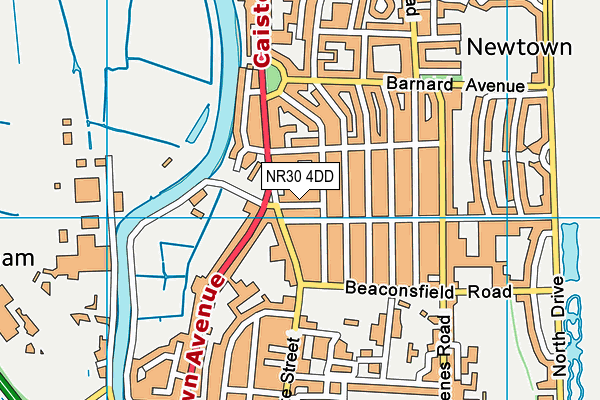 NR30 4DD map - OS VectorMap District (Ordnance Survey)