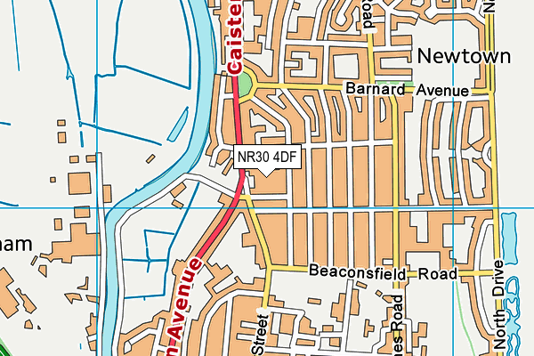 NR30 4DF map - OS VectorMap District (Ordnance Survey)