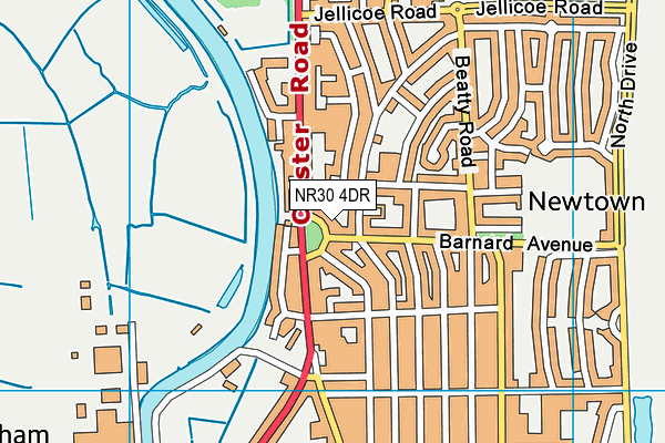 NR30 4DR map - OS VectorMap District (Ordnance Survey)