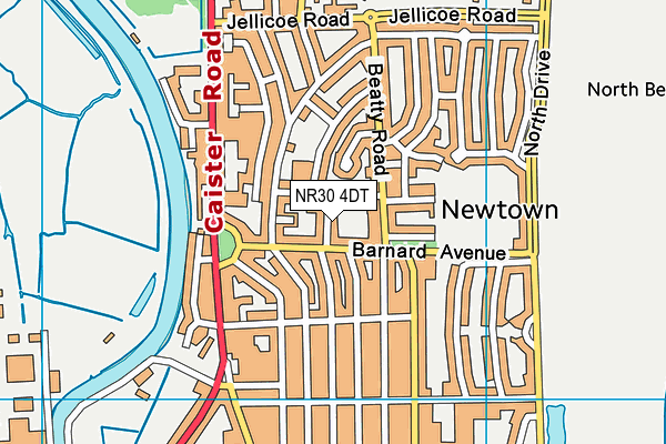 NR30 4DT map - OS VectorMap District (Ordnance Survey)