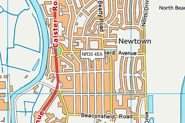 NR30 4EA map - OS VectorMap District (Ordnance Survey)