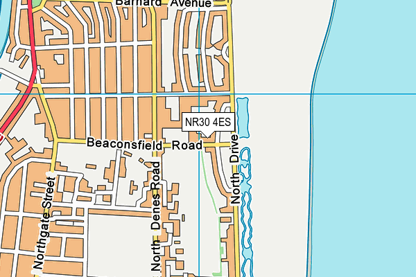 NR30 4ES map - OS VectorMap District (Ordnance Survey)