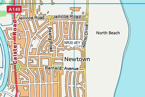 NR30 4EY map - OS VectorMap District (Ordnance Survey)