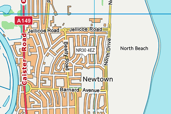 NR30 4EZ map - OS VectorMap District (Ordnance Survey)