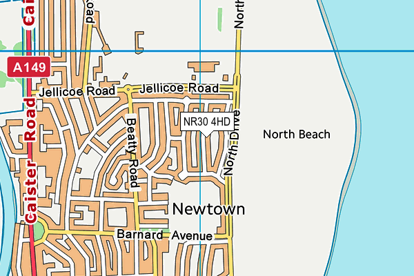 NR30 4HD map - OS VectorMap District (Ordnance Survey)