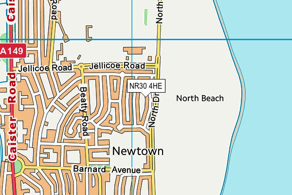 NR30 4HE map - OS VectorMap District (Ordnance Survey)