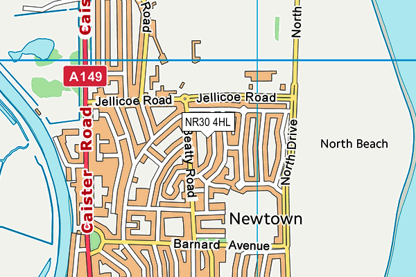 NR30 4HL map - OS VectorMap District (Ordnance Survey)